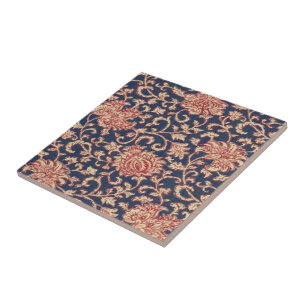 Vintage Wallpaper Floral Ceramic Tile