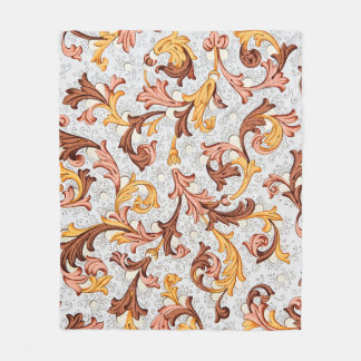 Vintage Wallpaper - Floral Pattern from 18th Centu Fleece Blanket