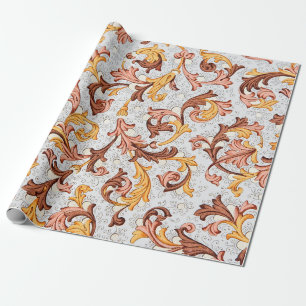 Vintage Wallpaper - Floral Pattern from 18th Centu Wrapping Paper