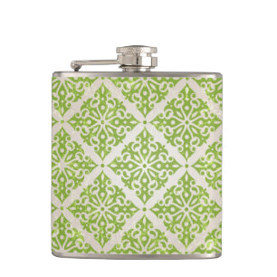 Vintage wallpaper hip flask