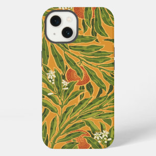 Vintage wallpaper pattern orange tree artwork iPhone 13 case