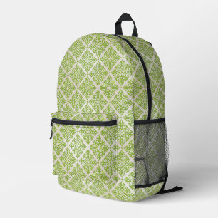Vintage wallpaper printed backpack