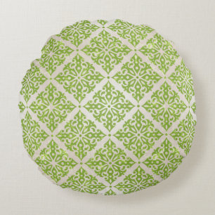Vintage wallpaper round cushion