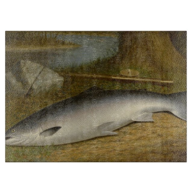 Vintage Walter Brackett The Successful Catch Cutting Board (Front)