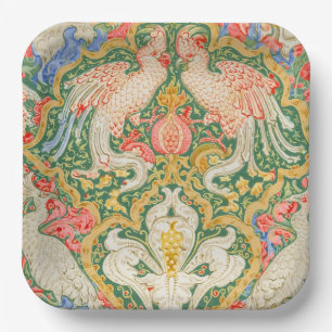 Vintage Walter Crane Cockatoo and Peacock Art Paper Plate