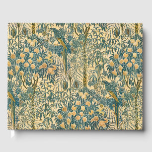 Vintage Walter Crane Macaw and Citrus Fruit Art Guest Book