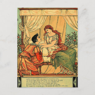 Vintage Walter Crane Sleeping Beauty  Fairy Tale Postcard
