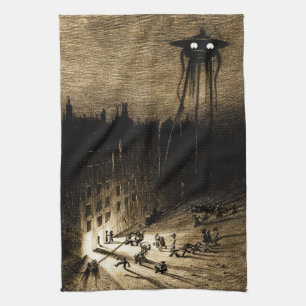 Vintage War of the Worlds Tea Towel