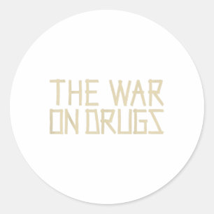 Vintage War On Drugs Retro Cette Rock 90s Musician Classic Round Sticker