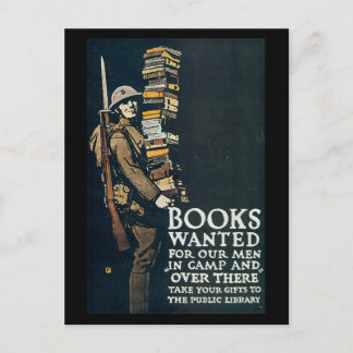 Vintage War Postcards, Books wanted Postcard