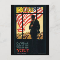 Vintage War Postcards, Vintage Enlist Poster