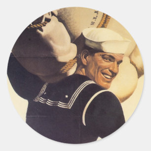 Vintage War Poster - Quite the package stickers