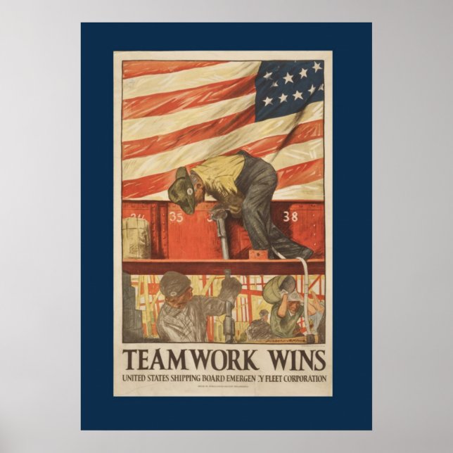 Vintage War Teamwork Poster (Front)