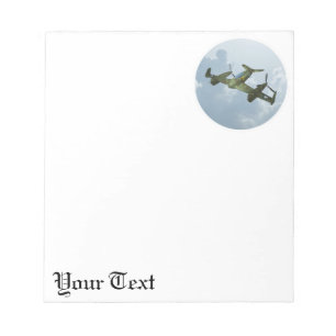 Vintage Warbird Flight Military Aviation Art Notepad