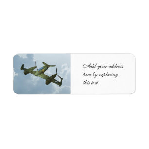 Vintage Warbird Flight Military Aviation Art Return Address Label