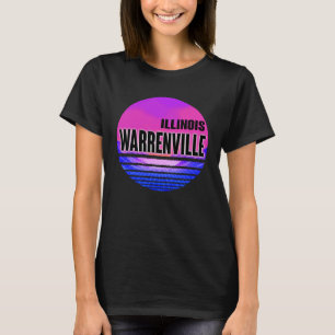 Vintage Warrenville Vaporwave Illinois T-Shirt