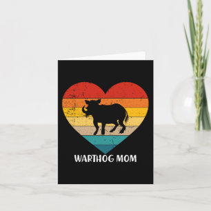 Vintage Warthog Mum Mother's Day Animal Lover  Card