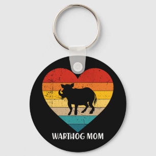 Vintage Warthog Mum Mother's Day Animal Lover Key Ring