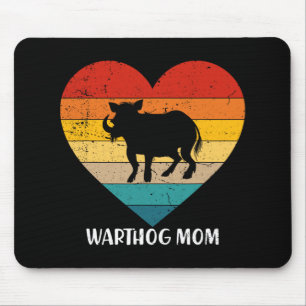 Vintage Warthog Mum Mother's Day Animal Lover Mouse Pad
