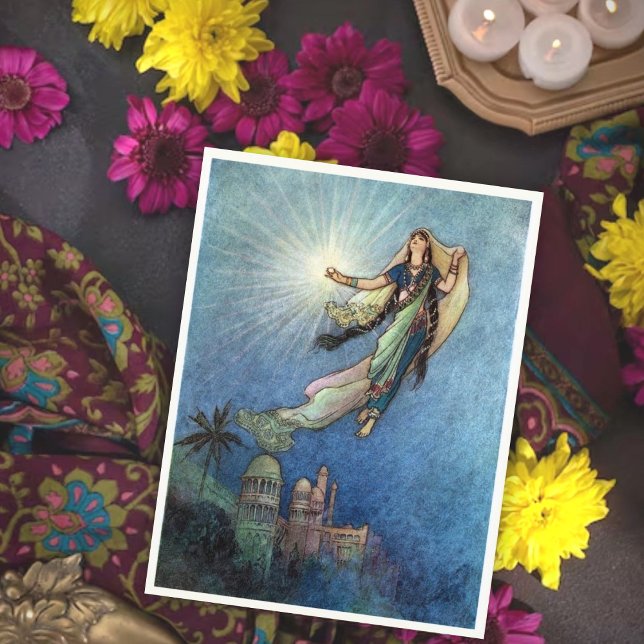 Vintage Warwick Goble Indian Mythology  Postcard (Creator Uploaded)