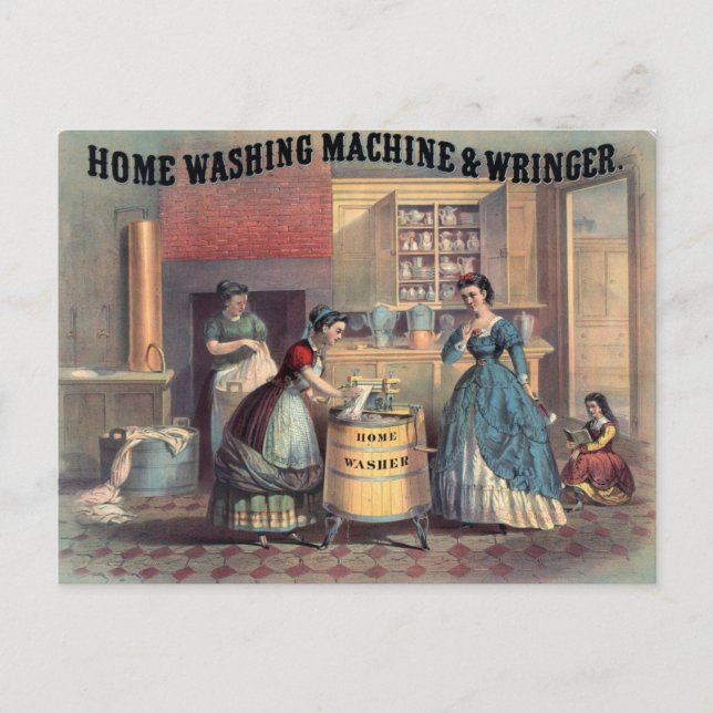 Vintage Washing Machine Advertisement Postcard (Front)