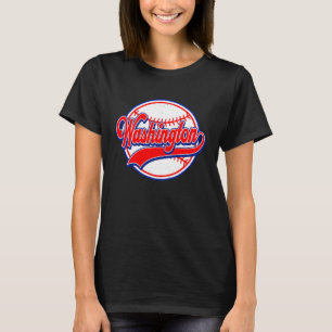 Vintage Washington Cityscape Baseball Men Women K T-Shirt