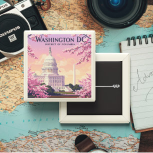 Vintage Washington D.C. 15 Cm Square Badge