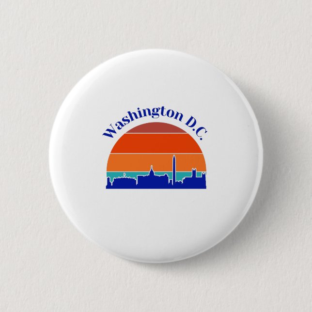 Vintage Washington D.C. 6 Cm Round Badge (Front)