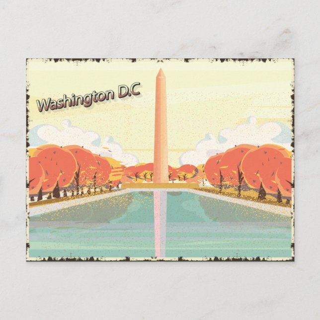 Vintage Washington D.C. Monument Postcard (Front)