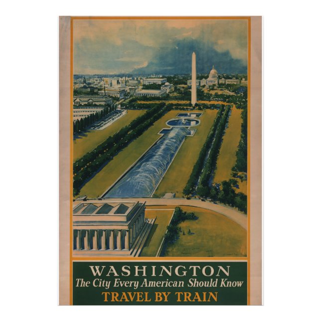 Vintage Washington DC Travel Poster (Front)