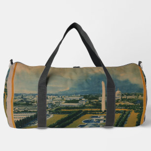 Vintage Washington DC Travel Poster Duffle Bag