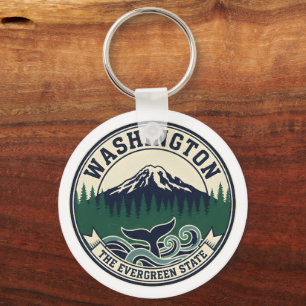 Vintage Washington State Emblem  Key Ring