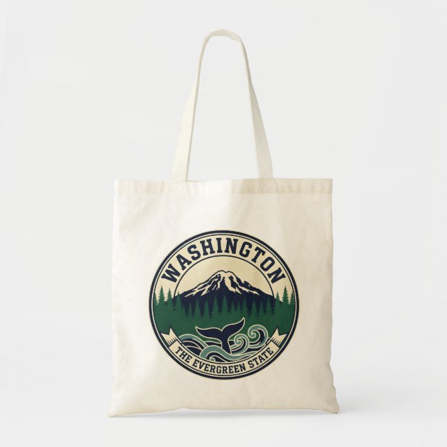 Vintage Washington State Emblem  Tote Bag (Front)