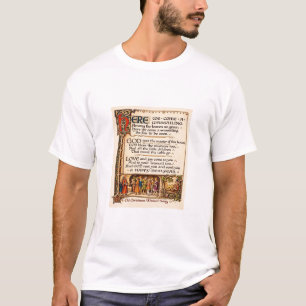 Vintage Wassail Song Illuminated Manuscript Art  T-Shirt