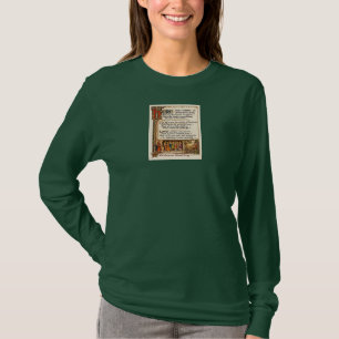 Vintage Wassail Song Illuminated Manuscript Art T-Shirt