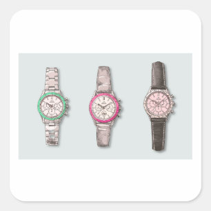 VINTAGE WATCH SQUARE STICKER