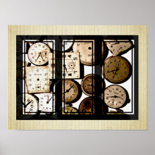 Vintage Watches Triptych Poster