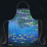 Vintage Water Lilies by Claude Monet Apron<br><div class="desc">Vintage Water Lilies by Claude Monet Postcard. Beautiful oil on canvas painting of a pond with water lilies in Giverny France.</div>