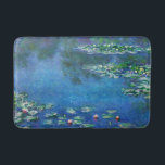 Vintage Water Lilies by Claude Monet Bath Mat<br><div class="desc">Vintage Water Lilies by Claude Monet Postcard. Beautiful oil on canvas painting of a pond with water lilies in Giverny France.</div>