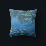 Vintage Water Lilies by Claude Monet Cushion<br><div class="desc">Vintage Water Lilies by Claude Monet Postcard. Beautiful oil on canvas painting of a pond with water lilies in Giverny France.</div>
