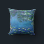 Vintage Water Lilies by Claude Monet Cushion<br><div class="desc">Vintage Water Lilies by Claude Monet Postcard. Beautiful oil on canvas painting of a pond with water lilies in Giverny France.</div>