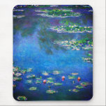Vintage Water Lilies by Claude Monet Mouse Pad<br><div class="desc">Vintage Water Lilies by Claude Monet Postcard. Beautiful oil on canvas painting of a pond with water lilies in Giverny France.</div>