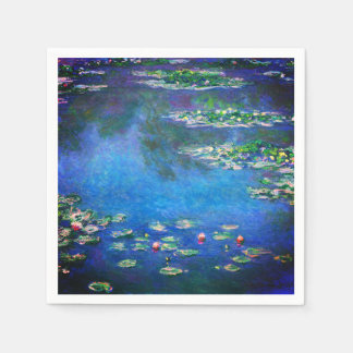 Vintage Water Lilies by Claude Monet Napkin