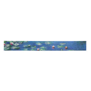 Vintage Water Lilies by Claude Monet Satin Ribbon