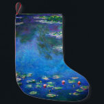 Vintage Water Lilies by Claude Monet Small Christmas Stocking<br><div class="desc">Vintage Water Lilies by Claude Monet Postcard. Beautiful oil on canvas painting of a pond with water lilies in Giverny France.</div>