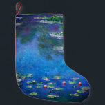 Vintage Water Lilies by Claude Monet Small Christmas Stocking<br><div class="desc">Vintage Water Lilies by Claude Monet Postcard. Beautiful oil on canvas painting of a pond with water lilies in Giverny France.</div>