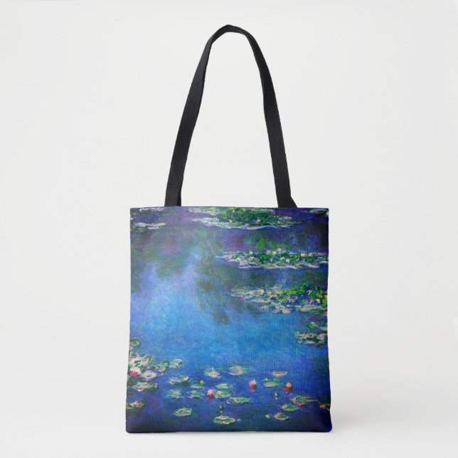 Vintage Water Lilies by Claude Monet Tote Bag (Front)