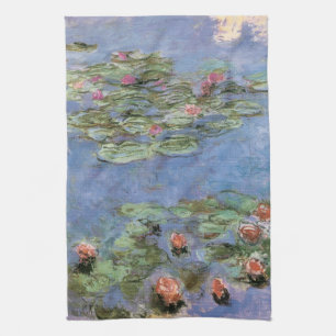 Vintage Water Lilies Tea Towel