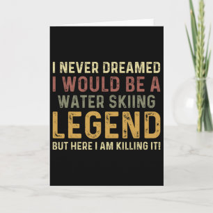 Vintage Water Skiing Legend Water Ski Card