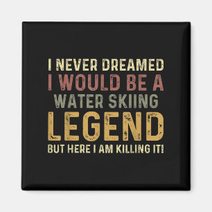 Vintage Water Skiing Legend Water Ski Magnet